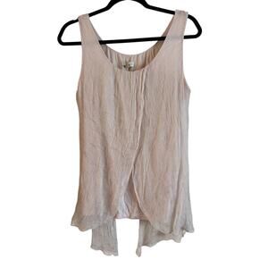 Bellambra Women’s Silk Tank Top Powder Pink Size Large Scoop Neck Lined